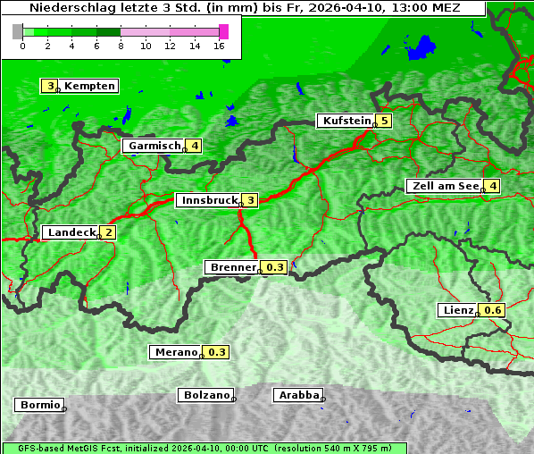 Niederschlag, 10. 4. 2026