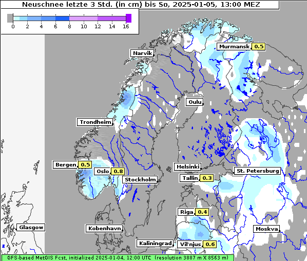 Neuschnee, 5. 1. 2025