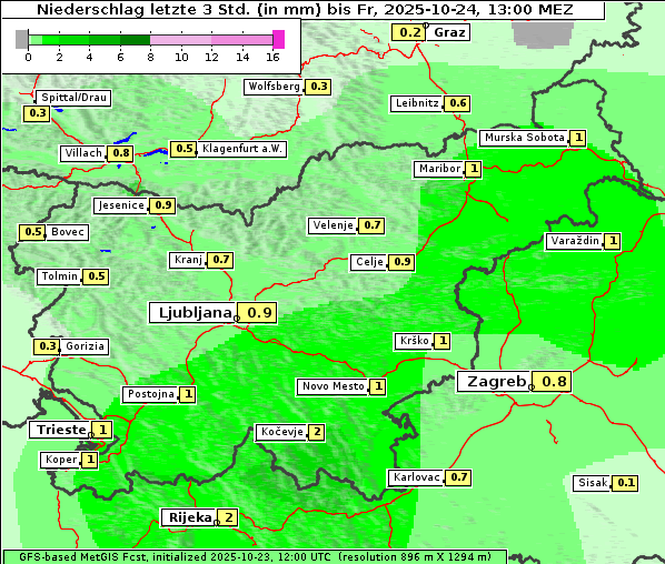 Niederschlag, 24. 10. 2025