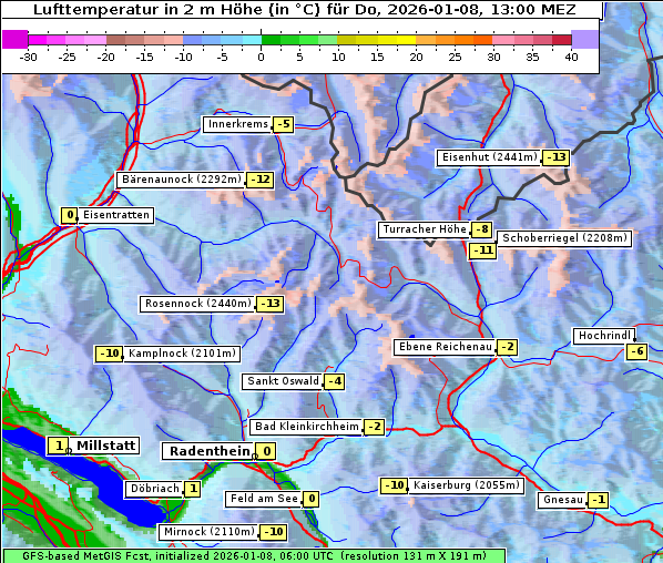Temperatur, 8. 1. 2026