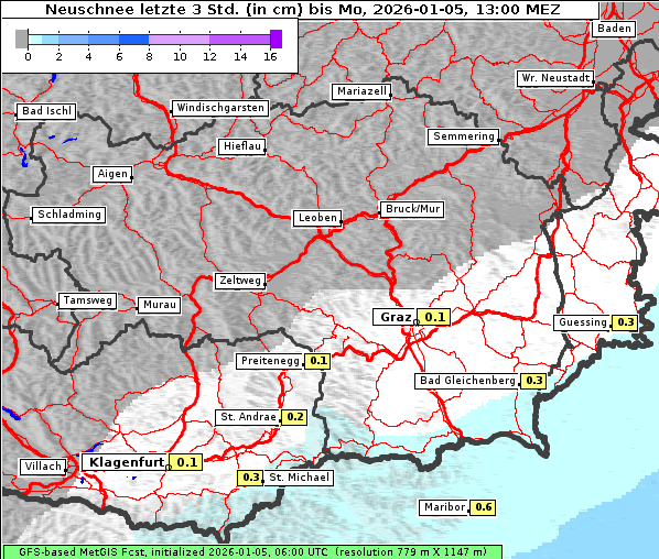 Neuschnee, 5. 1. 2026