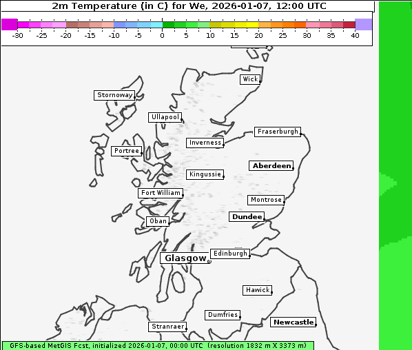 Temperatur, 7. 1. 2026