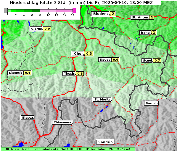 Niederschlag, 10. 4. 2026
