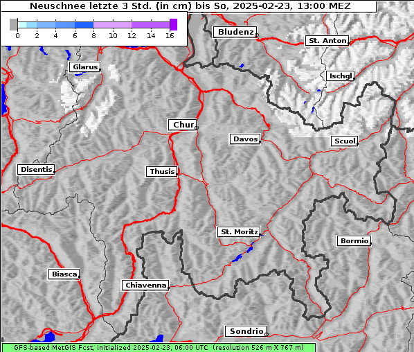 Neuschnee, 23. 2. 2025