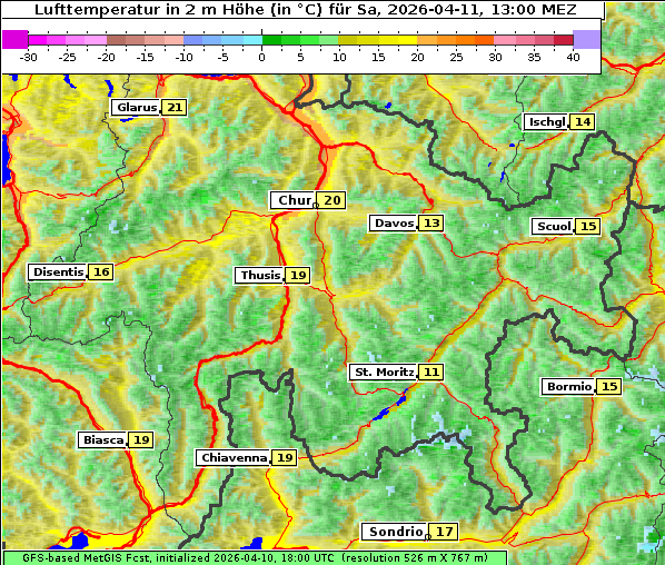 Temperatur, 11. 4. 2026