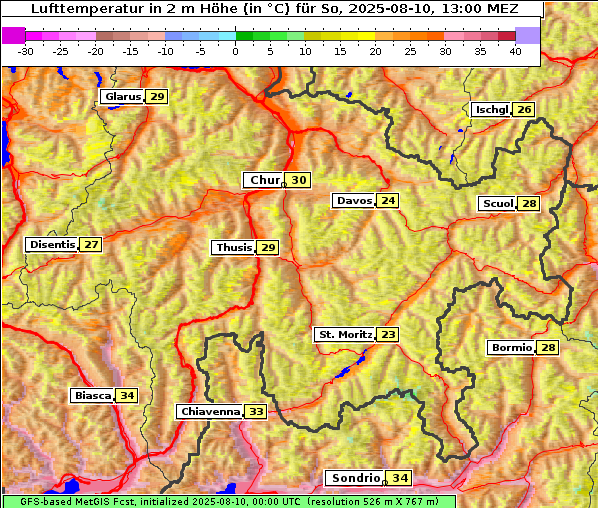 Temperatur, 10. 8. 2025