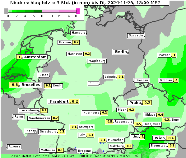 Niederschlag, 26. 11. 2024
