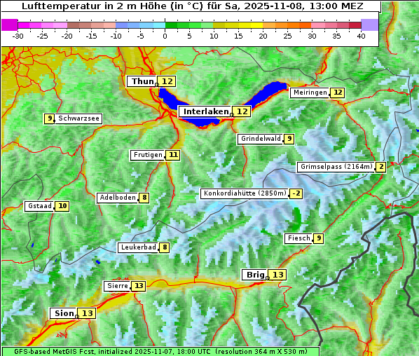 Temperatur, 8. 11. 2025