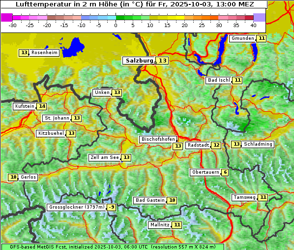 Temperatur, 3. 10. 2025