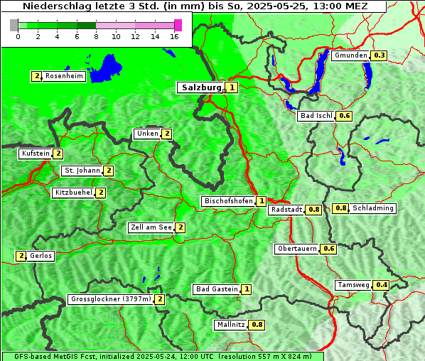 Niederschlag, 25. 5. 2025