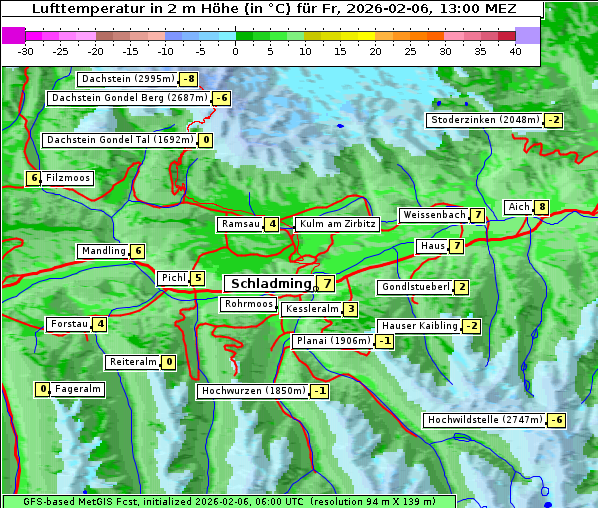 Temperatur, 6. 2. 2026