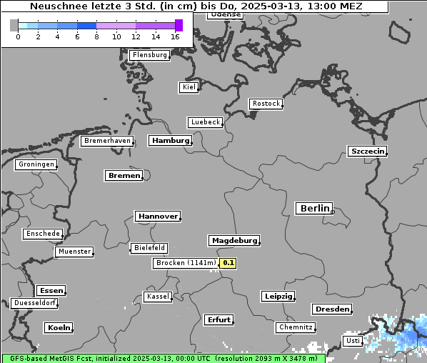 Neuschnee, 13. 3. 2025