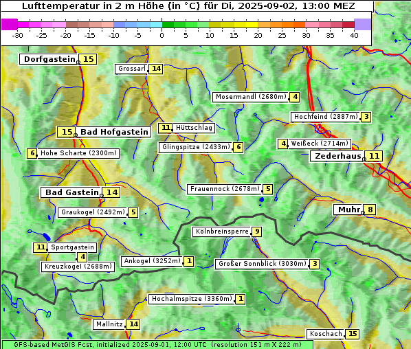 Temperatur, 2. 9. 2025