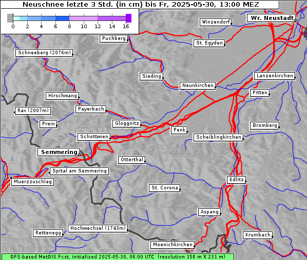 Neuschnee, 30. 5. 2025