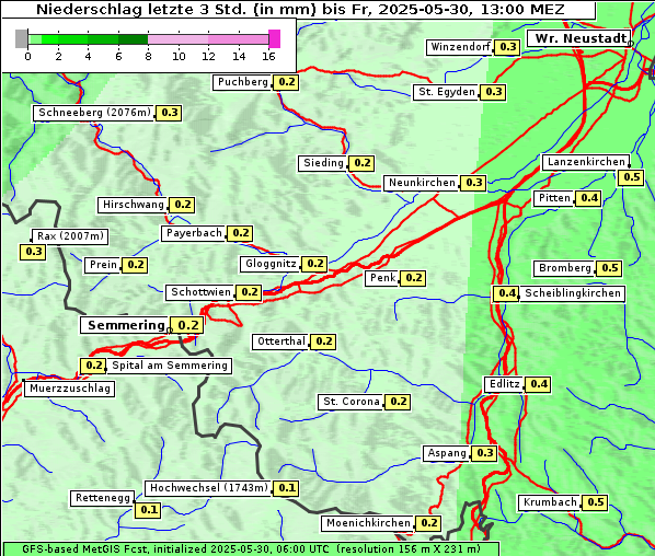 Niederschlag, 30. 5. 2025