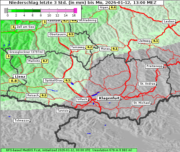 Niederschlag, 12. 1. 2026