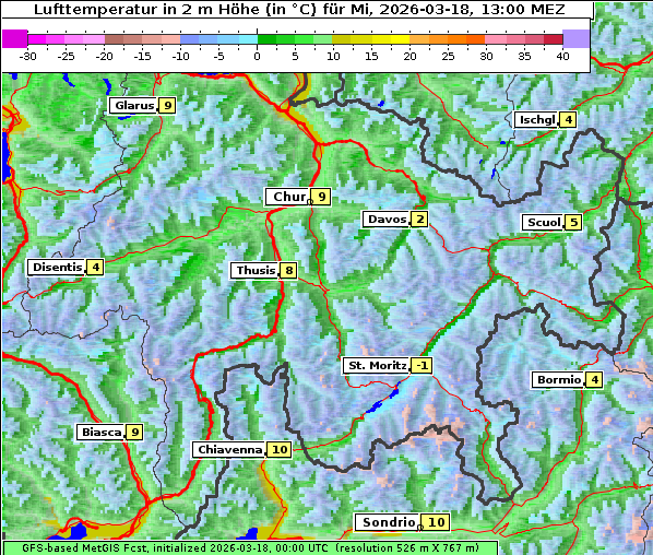 Temperatur, 18. 3. 2026