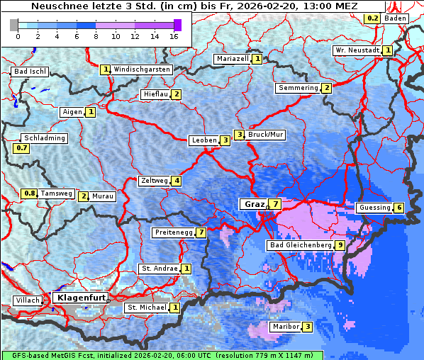 Neuschnee, 20. 2. 2026