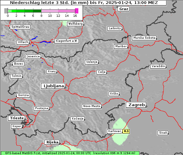 Niederschlag, 24. 1. 2025