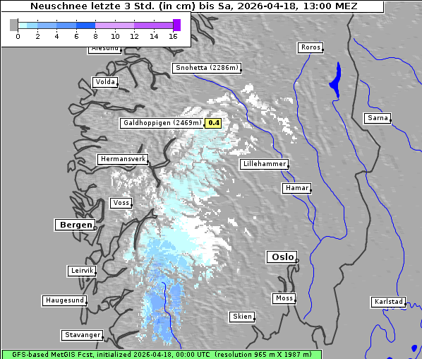 Neuschnee, 18. 4. 2026