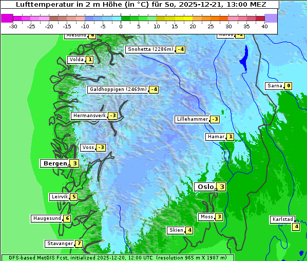 Temperatur, 21. 12. 2025