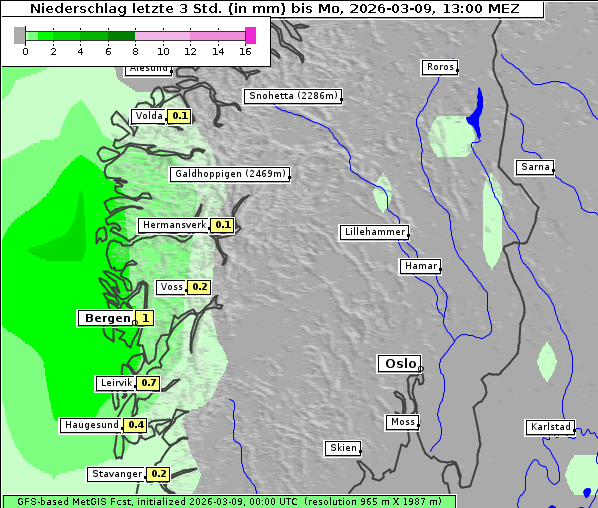 Niederschlag, 9. 3. 2026