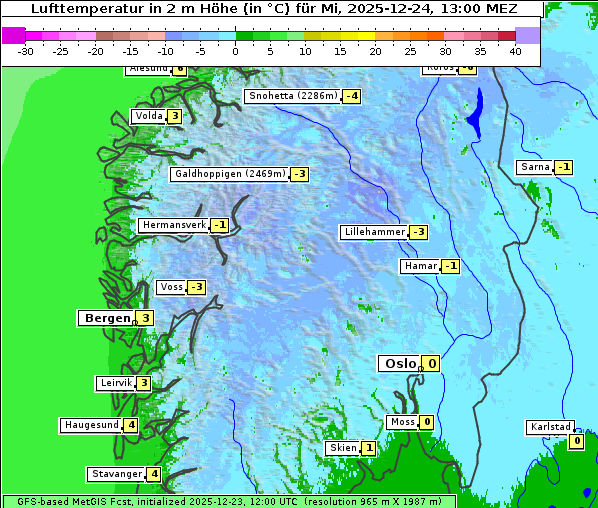 Temperatur, 24. 12. 2025