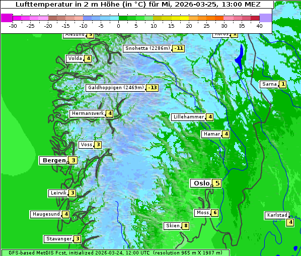 Temperatur, 25. 3. 2026