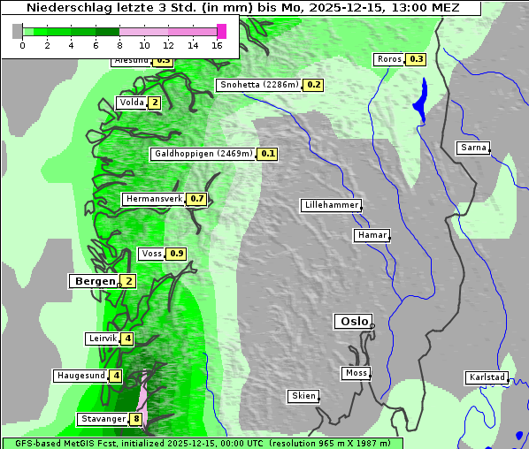 Niederschlag, 15. 12. 2025
