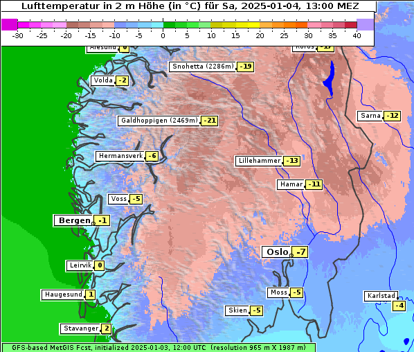 Temperatur, 4. 1. 2025