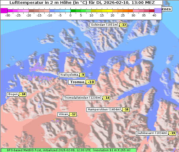 Temperatur, 10. 2. 2026