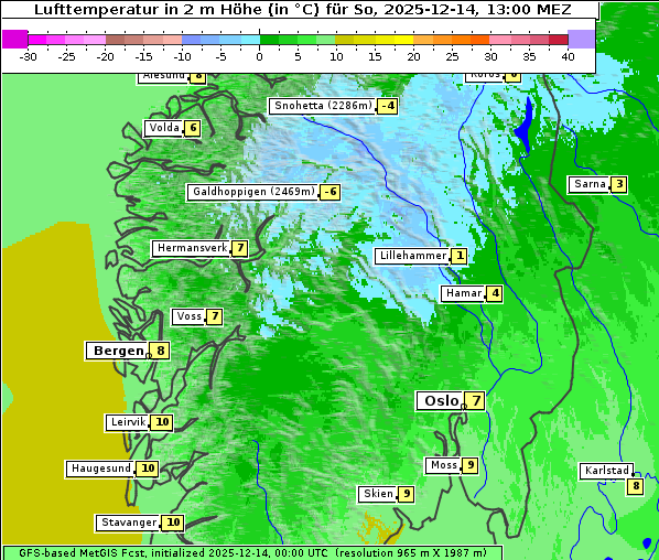 Temperatur, 14. 12. 2025