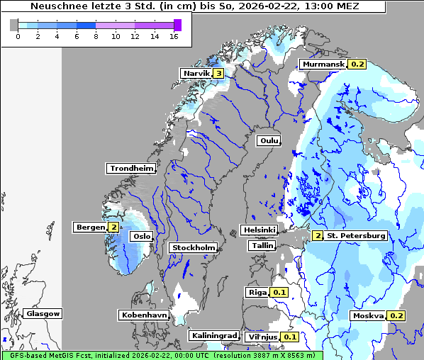 Neuschnee, 22. 2. 2026