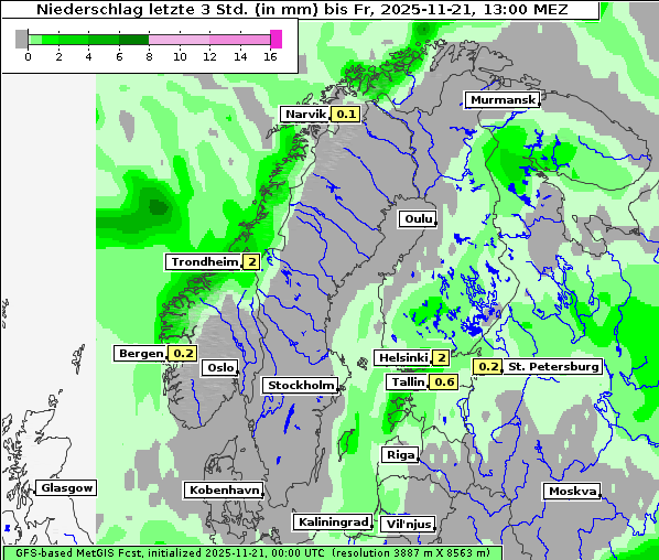 Niederschlag, 21. 11. 2025