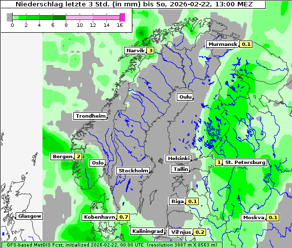 Niederschlag, 22. 2. 2026