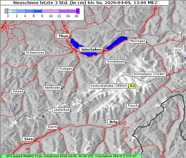 Neuschnee, 5. 4. 2026