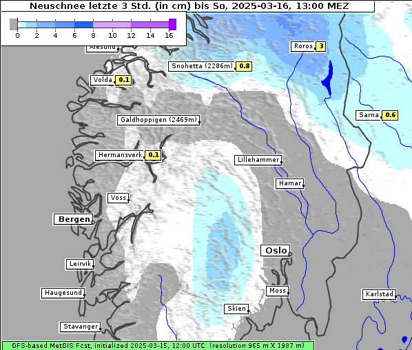 Neuschnee, 16. 3. 2025