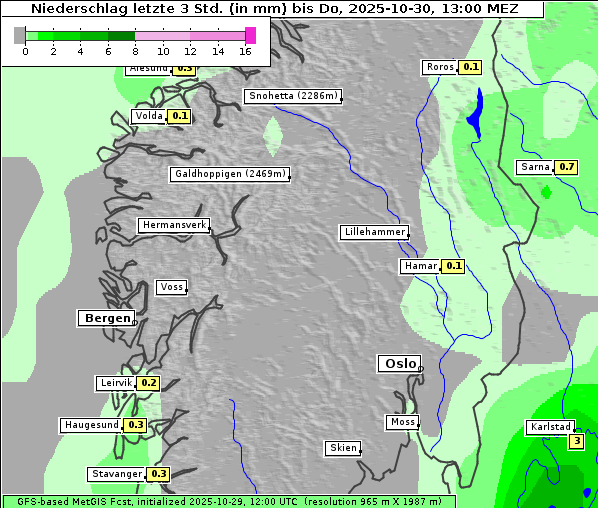 Niederschlag, 30. 10. 2025