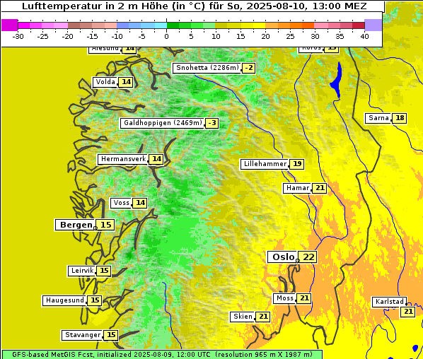 Temperatur, 10. 8. 2025