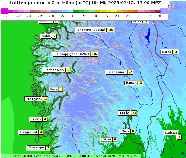 Temperatur, 12. 3. 2025