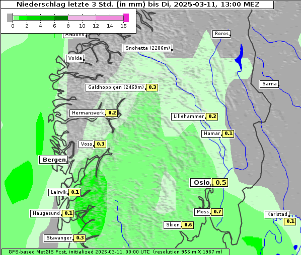 Niederschlag, 11. 3. 2025