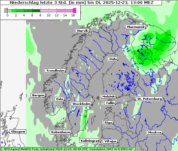 Niederschlag, 23. 12. 2025