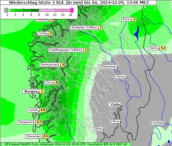 Niederschlag, 29. 12. 2024