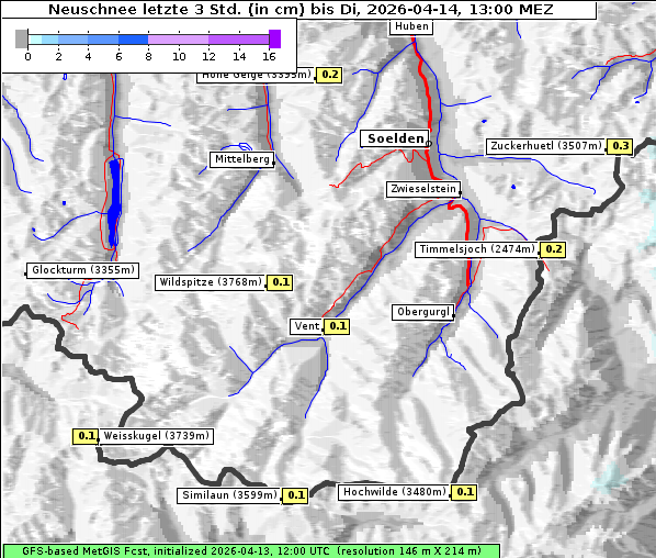 Neuschnee, 14. 4. 2026