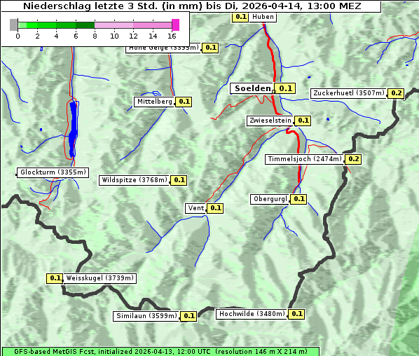 Niederschlag, 14. 4. 2026