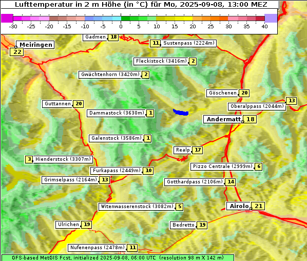 Temperatur, 8. 9. 2025