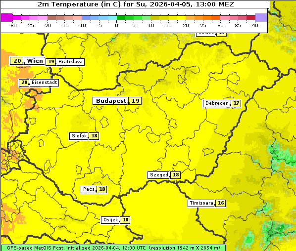 Temperatur, 5. 4. 2026