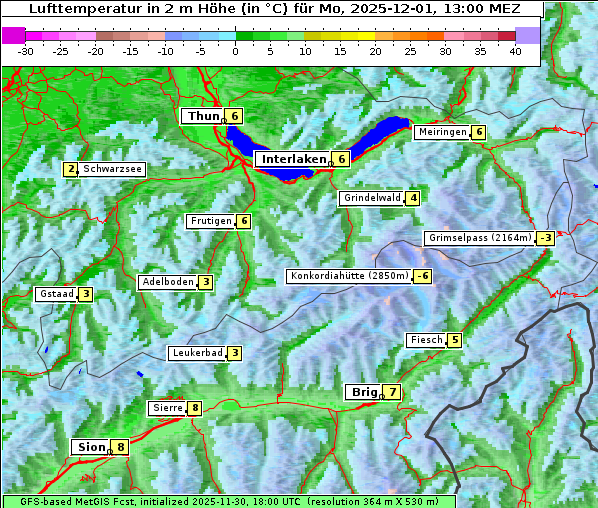 Temperatur, 1. 12. 2025