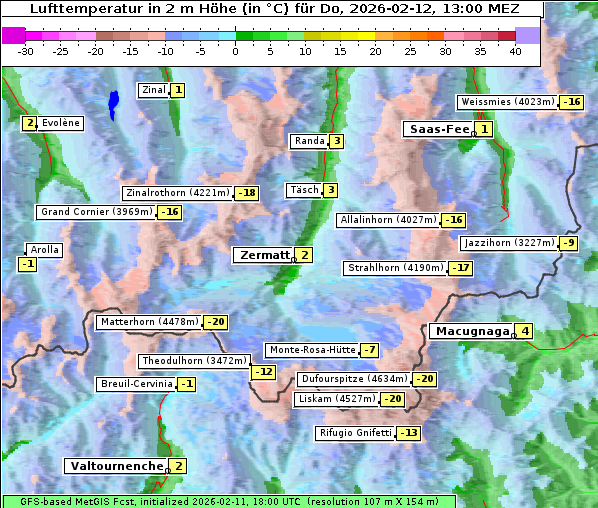 Temperatur, 12. 2. 2026
