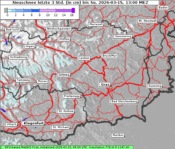 Neuschnee, 15. 3. 2026